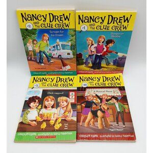 Lot of 4 Nancy Drew and the Clue Crew Paperback Books 1, 2, 13, 38 Carolyn Keene